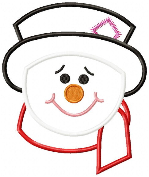 Matriz de Bordado Boneco de Neve Aplique