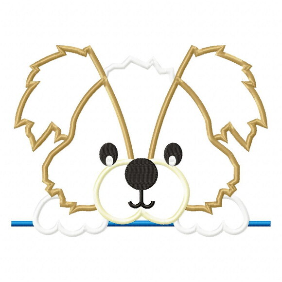 Matriz de Bordado Cachorrinho e Cachorrinha Espiando