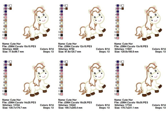 Matriz de Bordado Cavalo Aplique