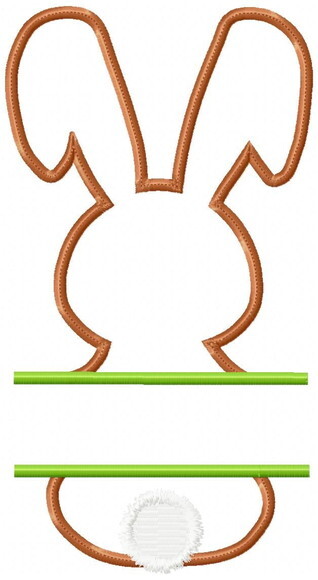 Matriz de Bordado Coelhinho Porta Nome Delicado