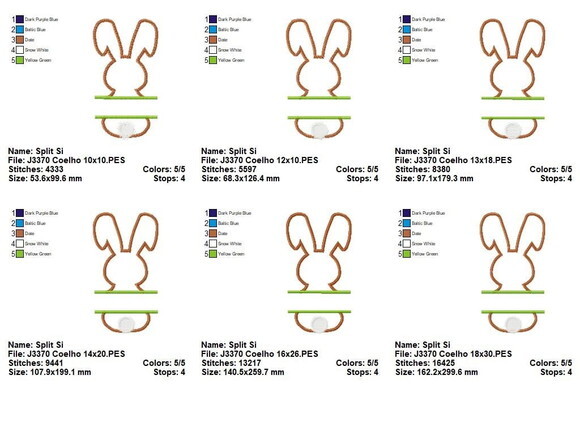 Matriz de Bordado Coelhinho Porta Nome Delicado