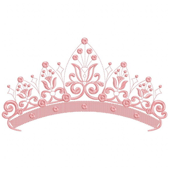 Matriz de Bordado Coroa Tiara Princesa Encantada