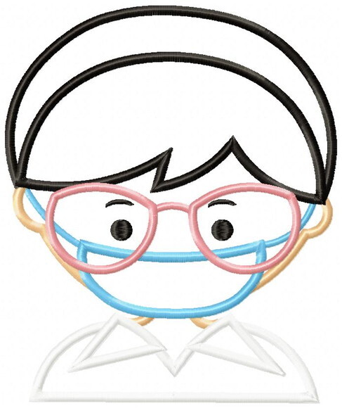 Matriz de Bordado Dentista Infantil Aplique