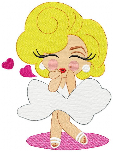 Matriz de Bordado Diva Clássica Marilyn Monroe