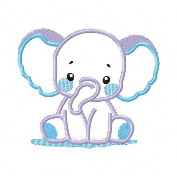 Matriz de Bordado Elefante Aplique