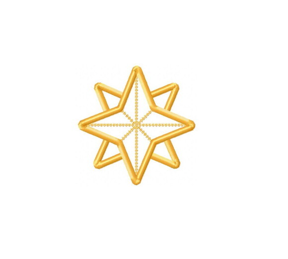 Matriz de Bordado Estrela de Natal Ponto Satin