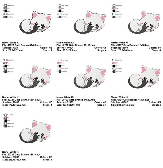 Matriz de Bordado Gatinho Fofinho Enroladinho