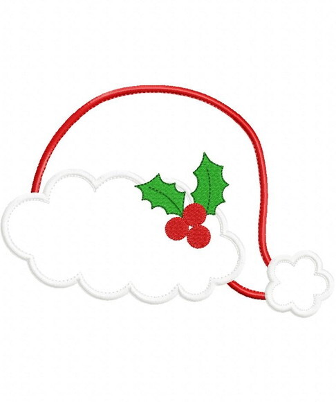 Matriz de Bordado Gorro de Natal Aplique