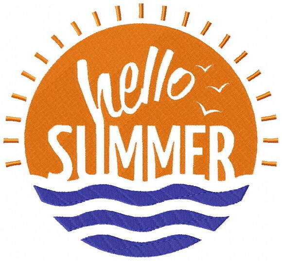 Matriz de Bordado Hello Summer Ponto Cheio