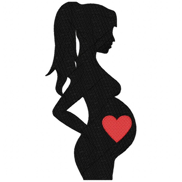 Matriz de Bordado Maternidade Silhuetas Mãe e Filhos