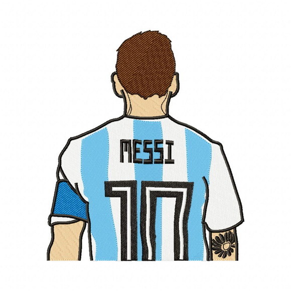 Matriz de Bordado Messi Camisa Argentina 10