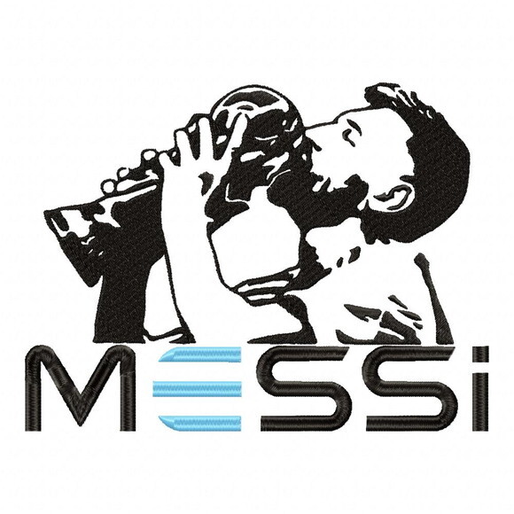 Matriz de Bordado Messi Ponto Cheio