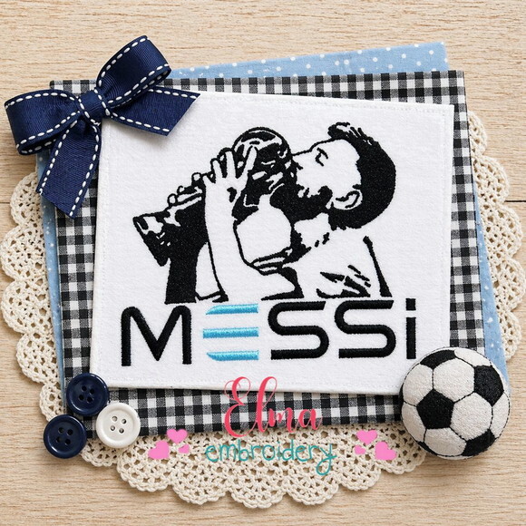 Matriz de Bordado Messi Ponto Cheio