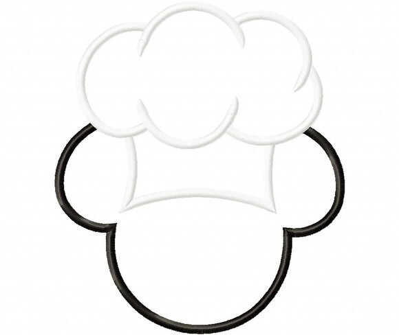Matriz de Bordado Mickey Chef Cozinheiro Aplique