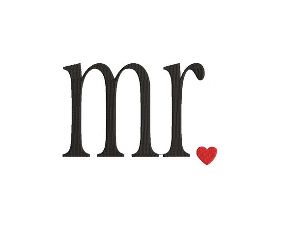 Matriz de Bordado Mr & Mrs Casamento Ponto Cheio