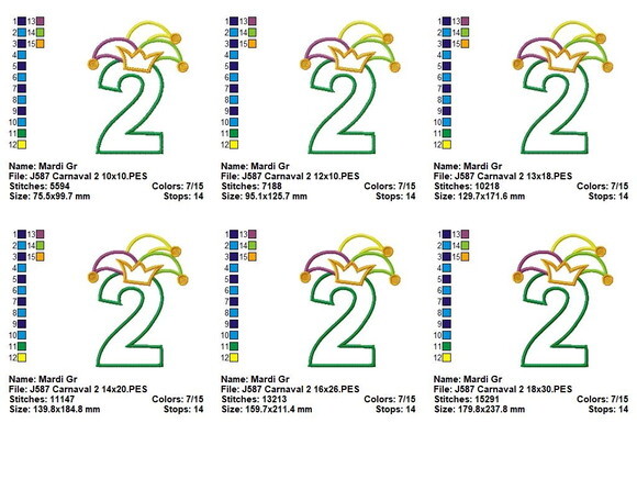 Matriz de Bordado Número 2 Carnaval