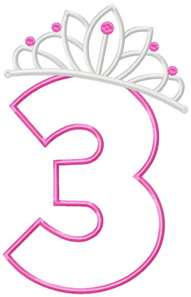 Matriz de Bordado Número 3 Tiara Princesa Aplique