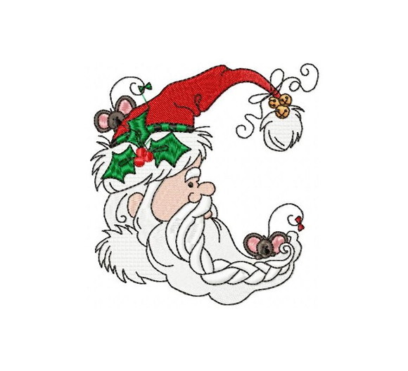 Matriz de Bordado Papai Noel Encantado Ponto Cheio