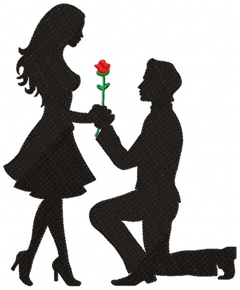 Matriz de Bordado Pedido de Amor Eterno Ponto Cheio J0600