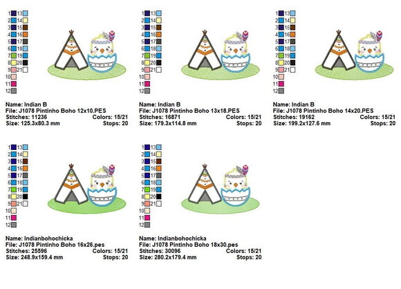 Matriz de Bordado Pintinho Boho Aplique