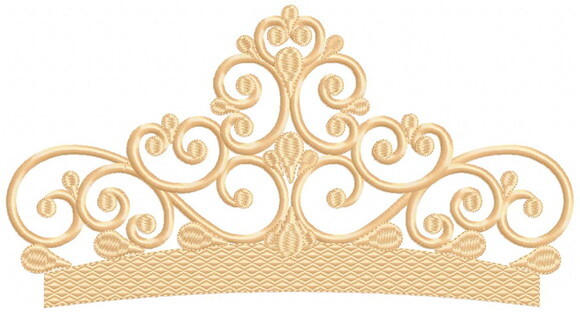 Matriz de Bordado Tiara Princesa Ponto Cheio