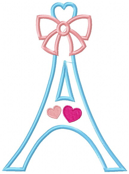 Matriz de Bordado Torre Eiffel Aplique