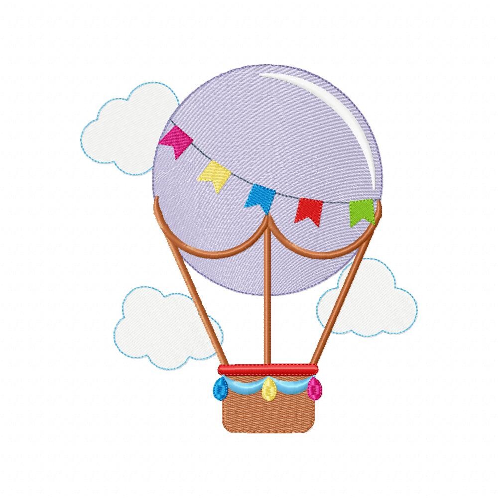 Matriz de Bordado Balão Encantado Ponto Sketch