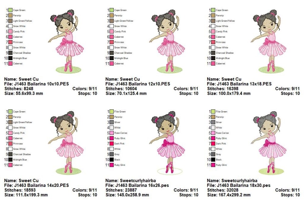 Matriz de Bordado Bailarinas Encantadas do Ballet Ponto Sketch
