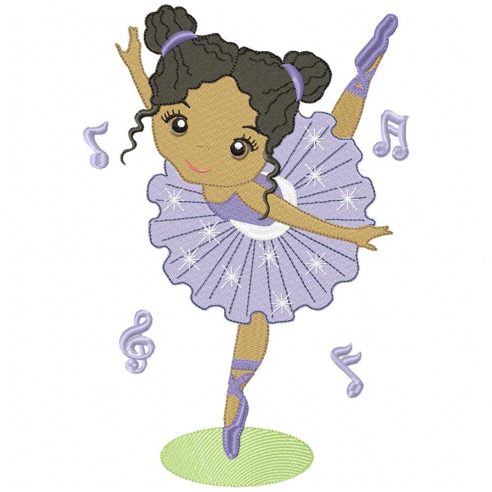 Matriz de Bordado Coleção Bailarinas Musicais Ponto Cheio