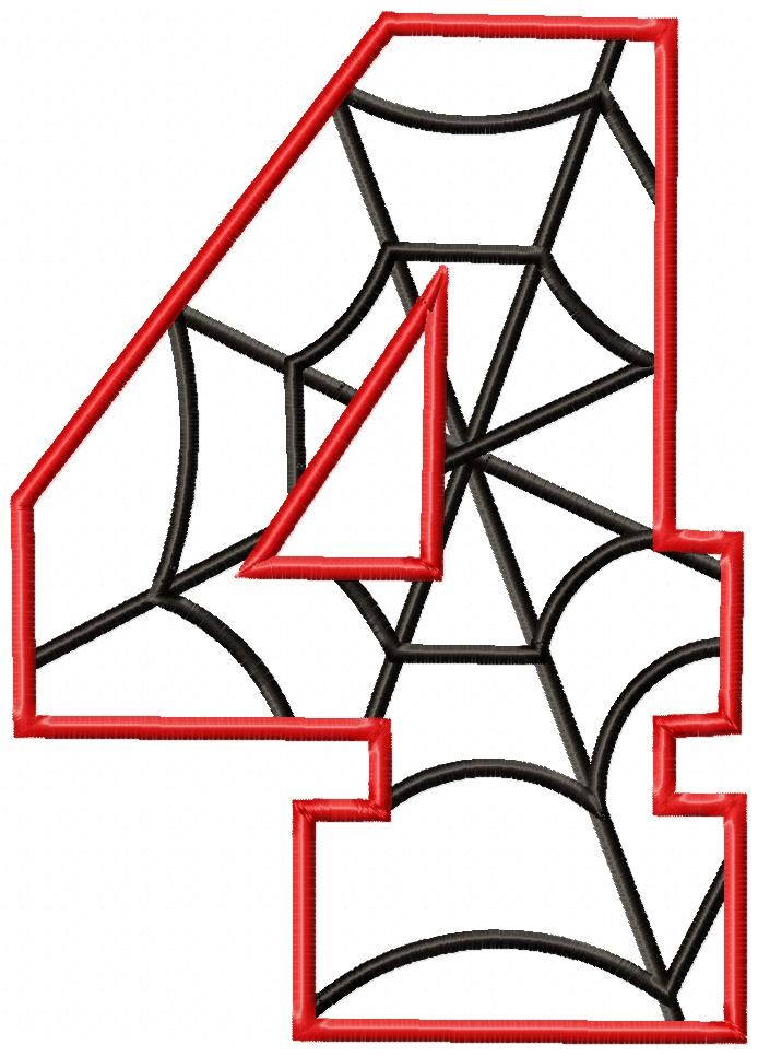 Matriz de Bordado Número 4 Teia de Aranha Aplique