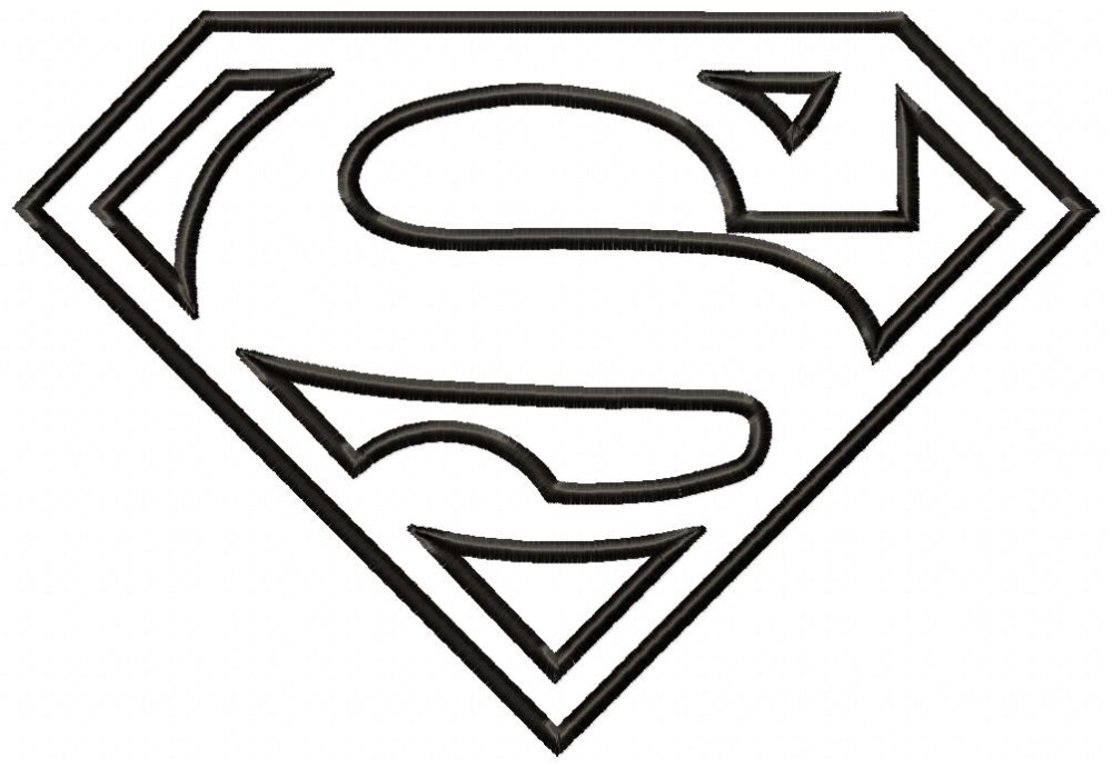 Matriz de Bordado Símbolo Super Homem Aplique