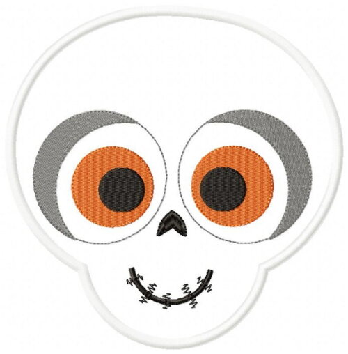 Caveira Menino Aplique Halloween Matriz de Bordado