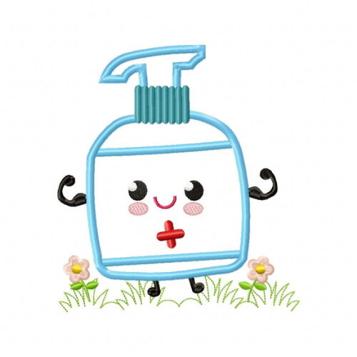 Matriz de Bordado Álcool Gel Infantil Aplique