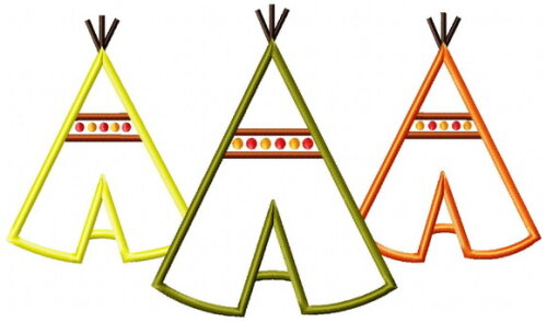 Matriz de Bordado Barracas Tee Pee Aplique
