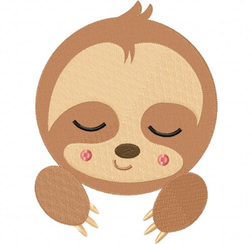 Matriz de Bordado Bicho Preguiça Baby Ponto Cheio