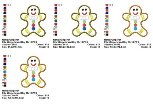 Matriz de Bordado Biscoito Gingerbread Aplique