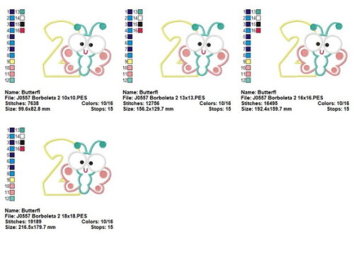 Matriz de Bordado Borboleta Dois Encantos