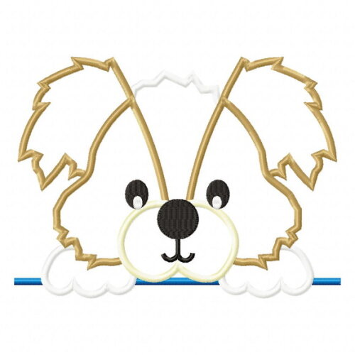 Matriz de Bordado Cachorrinho Espiando Aplique