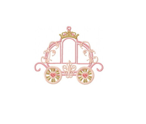 Matriz de Bordado Carruagem Princesa Luxo