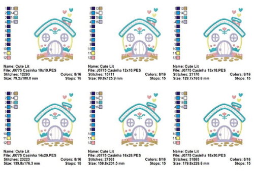 Matriz de Bordado Casinha Encantada Aplique
