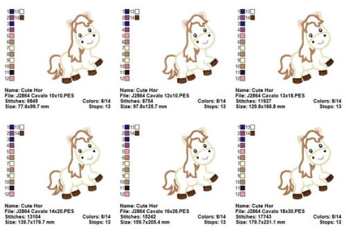 Matriz de Bordado Cavalo Aplique