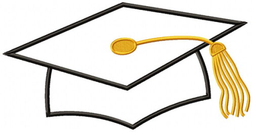 Matriz de Bordado Chapéu de Formatura Capelo Aplique