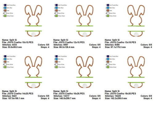 Matriz de Bordado Coelhinho Porta Nome Delicado