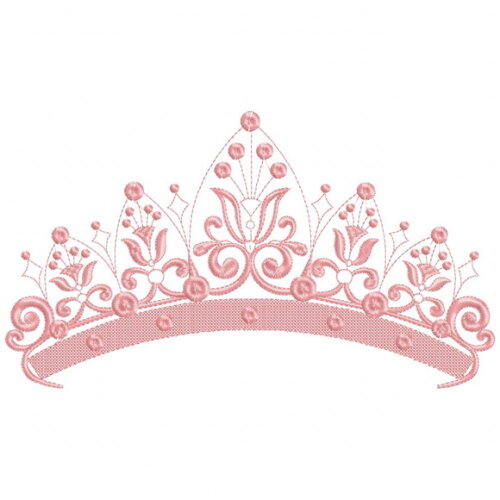 Matriz de Bordado Coroa Tiara Princesa Encantada