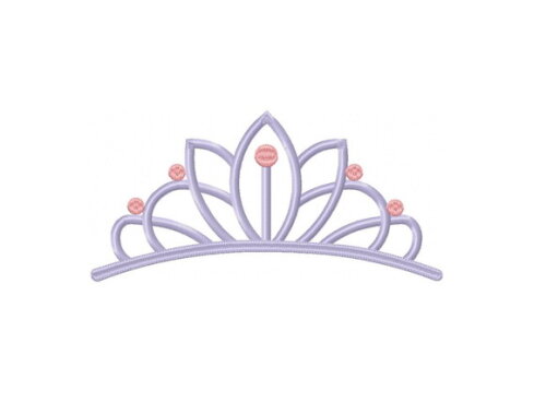 Matriz de Bordado Coroa Tiara Princesa Satin Stitch