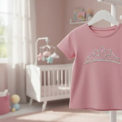 Matriz de Bordado Coroa Tiara Princesa Satin Stitch