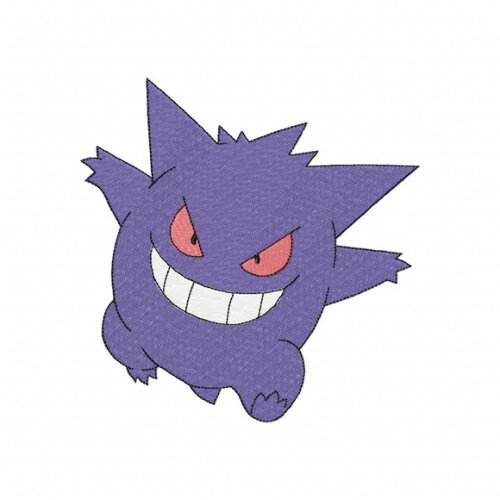 Matriz de Bordado Gengar Pokemon Ponto Cheio