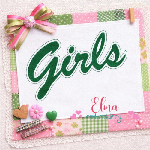 Matriz de Bordado Girls Retrô Ponto Cheio