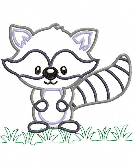 Matriz de Bordado Guaxinim Aplique
