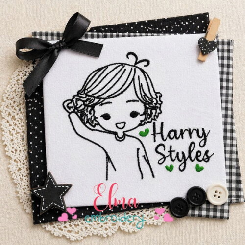 Matriz de Bordado Harry Styles Desenho Ponto Satin